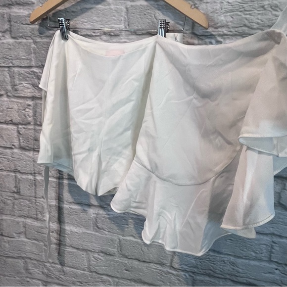 Cinq a Sept Luella Women’s 0 White Ruffle Wrap Skort Skirt - Picture 7 of 15